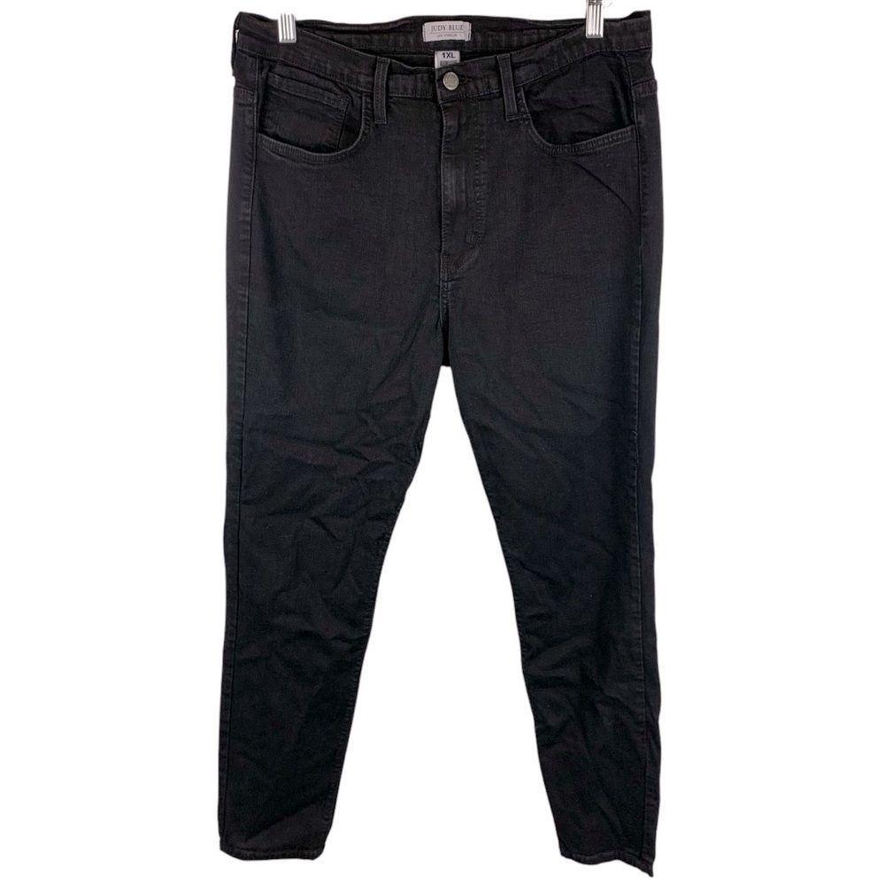 Judy Blue sz 1XL Black Denim High Waist Fitted Skinny Stretch Jeans